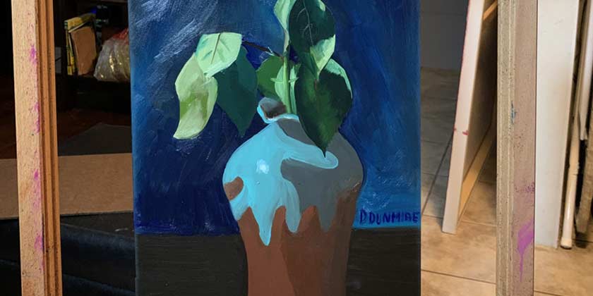 how-to-paint- behind an easel